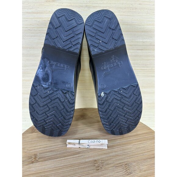 Dansko Professional Black Leather Nursing Clogs Womens Size 39 US 9 - Picture 8 of 8